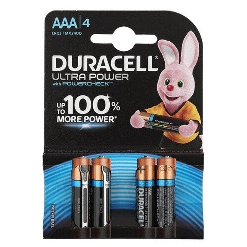 фото Батарея duracell ultra power lr03-4bl aaa (4шт)