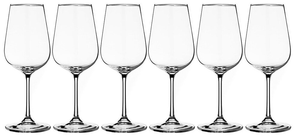 Набор бокалов для вина из 6 шт dora / strix 360 мл высота 22 см Crystal bohemia (128130)
