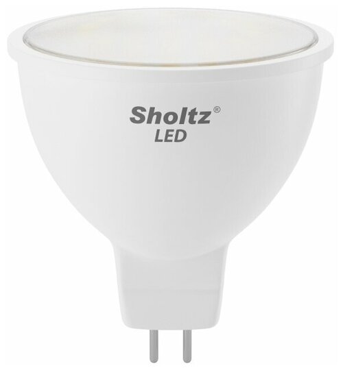 Комплект из 5 светодиодных энергосберегающих ламп Sholtz софит MR16 5Вт GU5.3 4200К 220В пластик (Шольц) LMR3131P