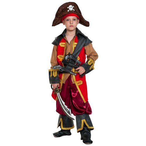 фото Костюм пират капитан морган детский, l (134-140 см) карнавалoff