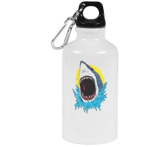 Бутылка с карабином CoolPodarok Иллюстрация. Акула бутылка с карабином coolpodarok иллюстрация бульдог с короной