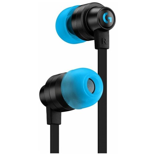Logitech Наушники с микрофоном G333 черный голубой 12м вкладыши в ушной раковине 981-000924 447400₽