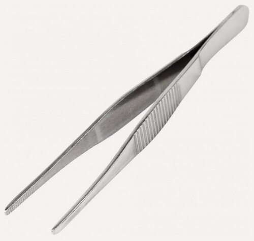 Изображение товара Пинцет Rexant прямой, рифленый 125 мм (блистер)