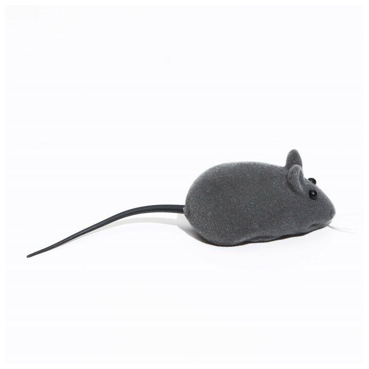 Мышь бархатная 6 см серая