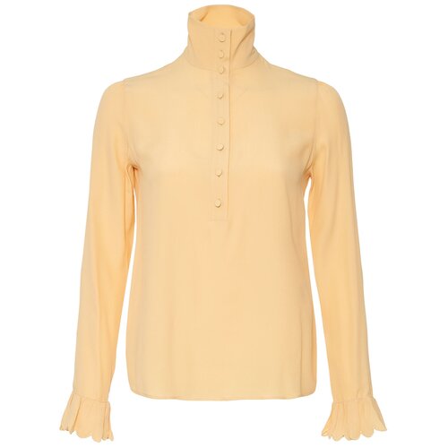 Блуза  N° 21, прямой силуэт, размер 40, желтый