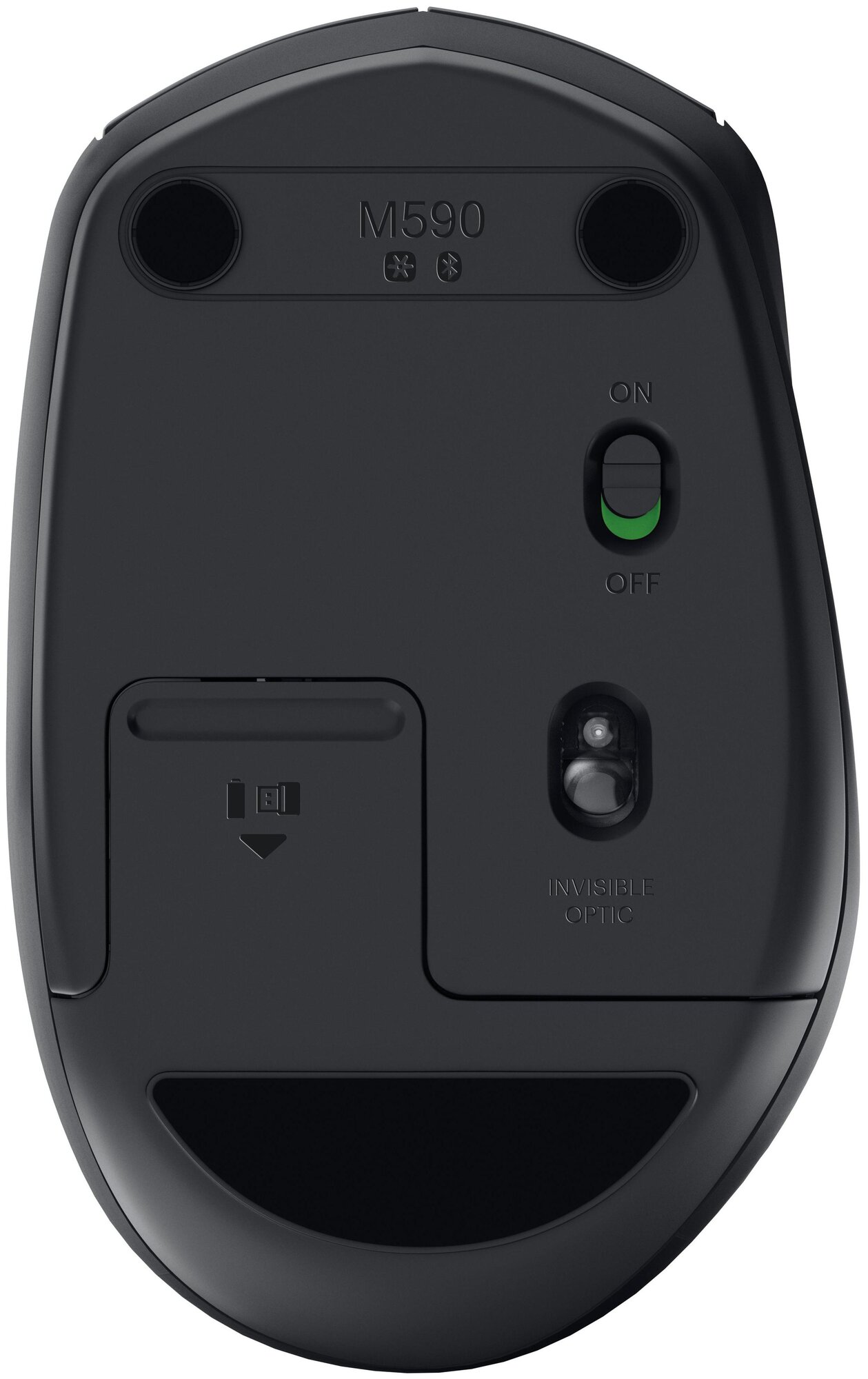 Мышь беспроводная Logitech M590 Multi-Device Silent-GRAPHITE TONAL (темно-серая, Bluetooth, 2.4 GHz/USB-ресивер (Logitech Unifying®), 1000dpi, 1 батарея типа AA) (арт. 910-005209, M/N: M-R0064 / C-U00 - фото №4
