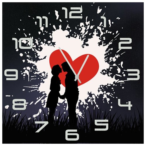 фото Svs настенные часы svs 3002312 любовь на фоне сердца