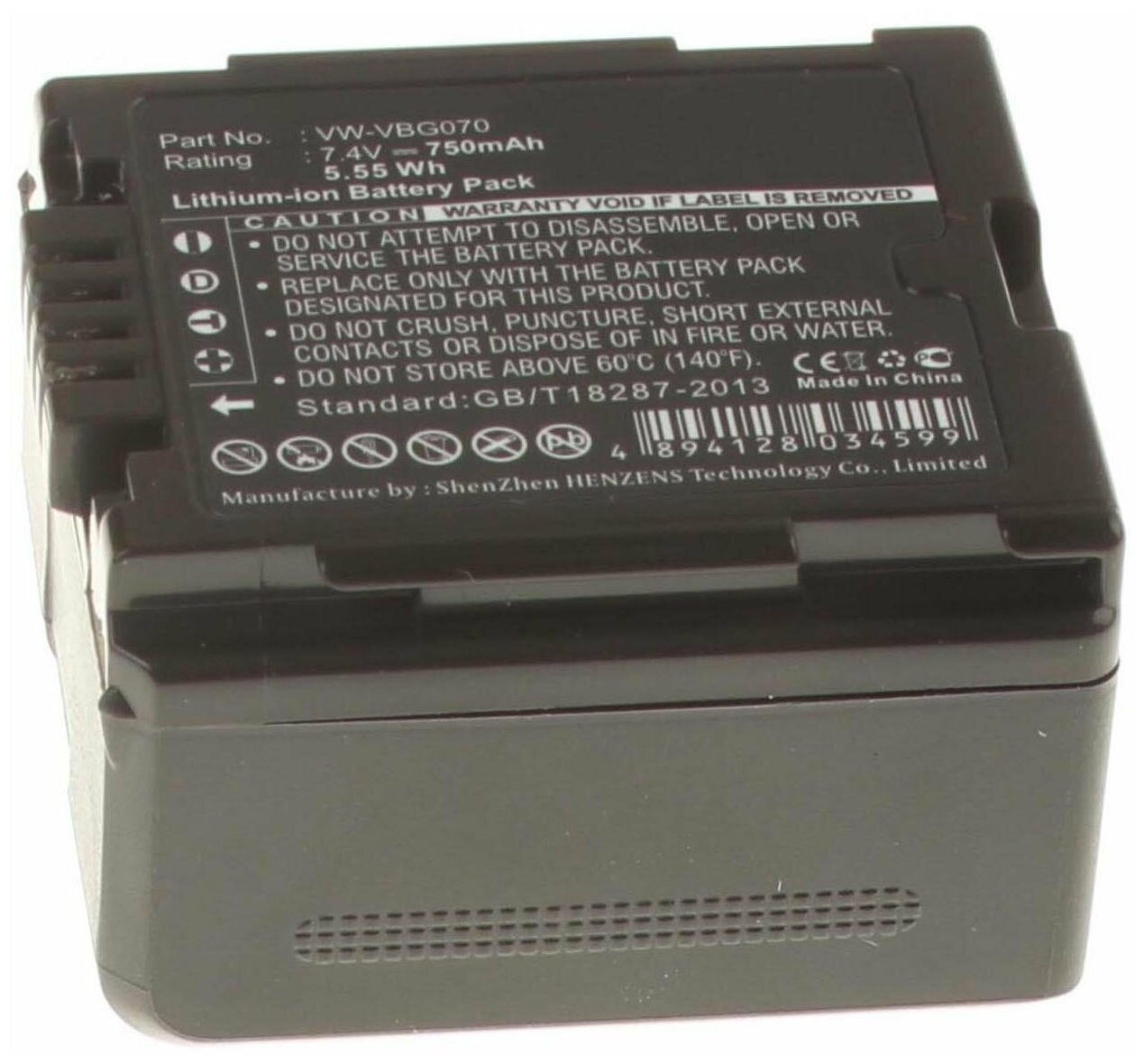 Аккумулятор iBatt iB-U1-F377 750mAh для Panasonic SDR-H40 SDR-H60 SDR-H40P SDR-H60P SDR-H40GK SDR-H40PC SDR-H60GK SDR-H60PC SDR-H41 SDR-H80 HDC-MDH1 HDC-HS700 SDR-H50 HDC-TM700 HDC-SD600 VDR-D50