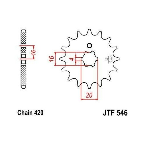 Звезда JT ведущая JTF546.15 15 зубьев