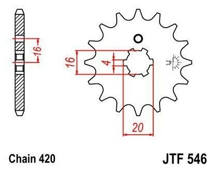 Звезда JT ведущая JTF546.15 15 зубьев