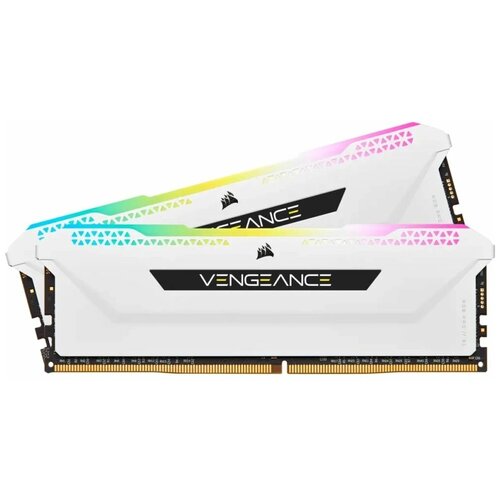 Модуль памяти Corsair Vengeance RGB Pro SL 32GB DDR4 3200MHz DIMM White Heatspreader CMH32GX4M2E3200C16W 1178000₽