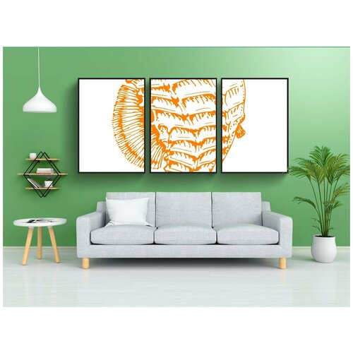 фото Набор модулных постеров для интерьера "морской конек, океан, морской жизни" 60x90 см. в тубусе, без рамки lotsprints