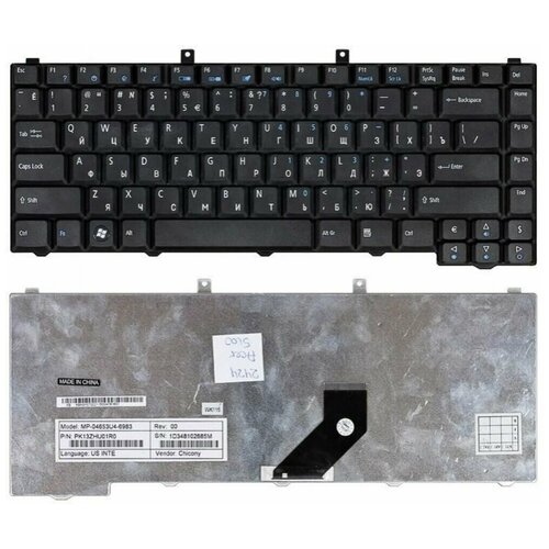Клавиатура для ноутбука Acer Aspire 3100 5100 3690 3650 5610 черная 107000₽