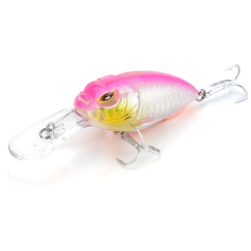 фото Воблер hacker mad crank deep 55fl, цвет crash hg. pink back