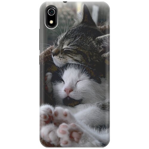 фото Силиконовый чехол на xiaomi redmi 7a / сяоми редми 7а с принтом "отдыхающие котики" gosso
