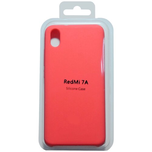 фото Чехол- накладка для xiaomi redmi 7a silicone case ярко- розовый (12) nl