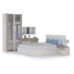 Спальня Амели № 3 цвет шёлковый камень/бетон чикаго беж - изображение