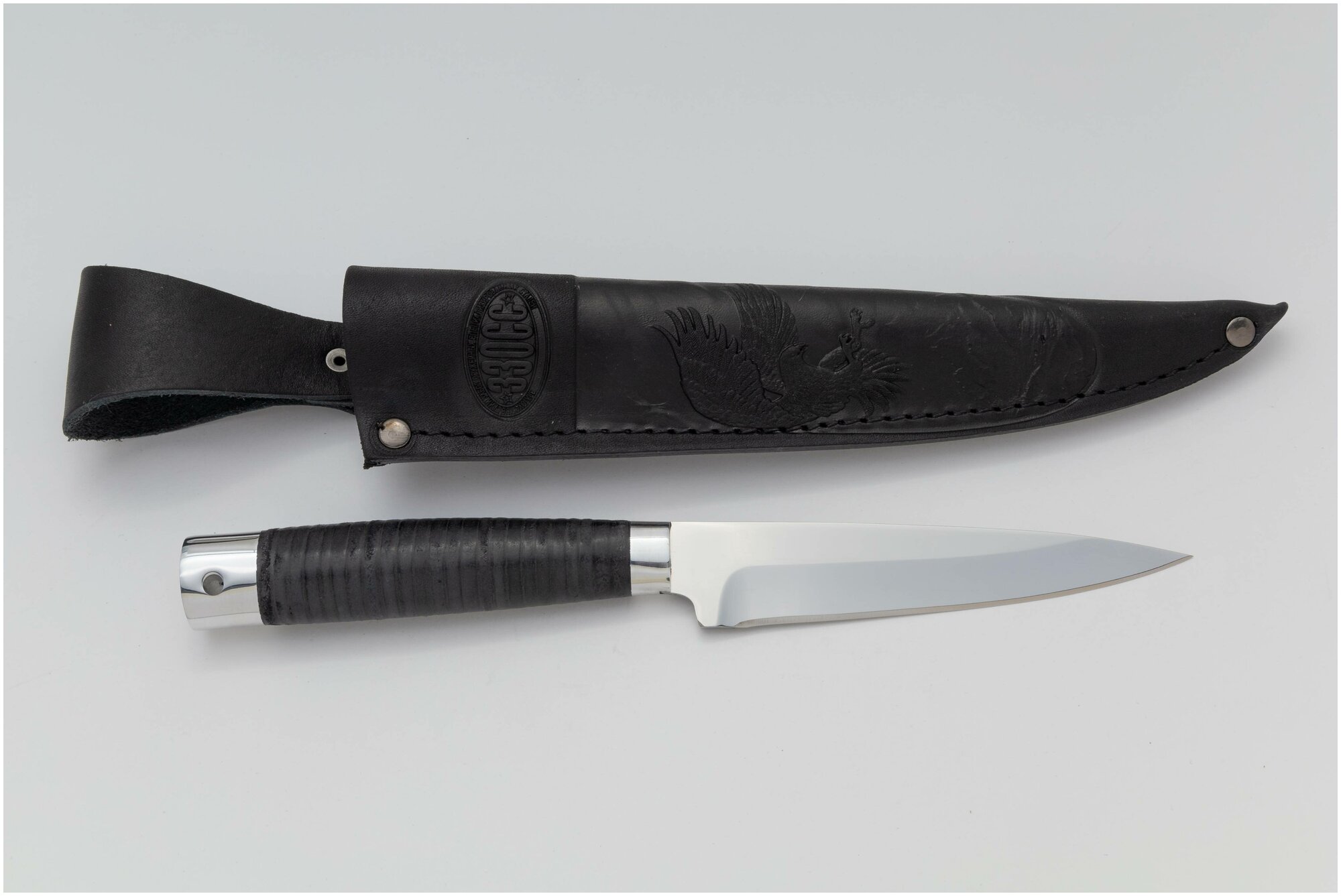 Златоустовский Туристический нож «Джентльмен» НР19 сталь: ЭИ-107 рукоять: дюраль наборная кожа