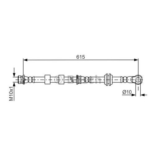 BOSCH 1987481842 шланг тормозной | перед лев |