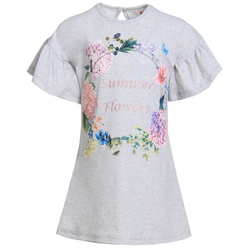 фото Платье ivashka веринея-1 с шелкографией размер 110, серый