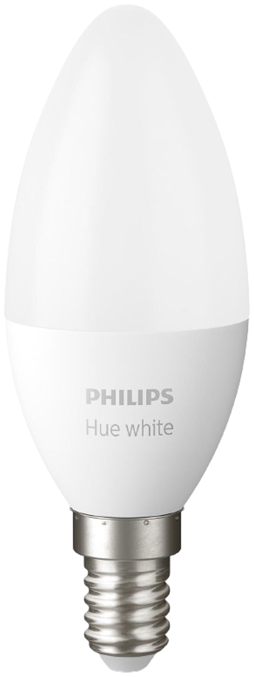 Лампа светодиодная Philips Hue White, E14, B39, 5.5 Вт, 2700 К
