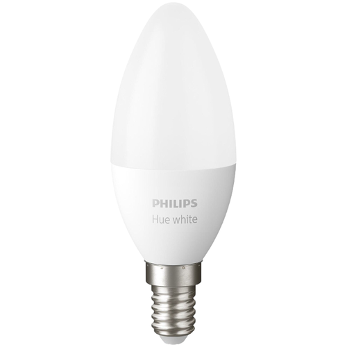 Лампа светодиодная Philips Hue White, E14, B39, 5.5 Вт, 2700 К