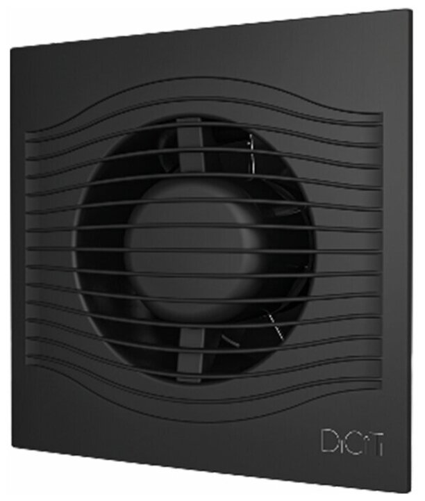 Вентилятор D100 SLIM 4С matt black с обр клапаном DICITI