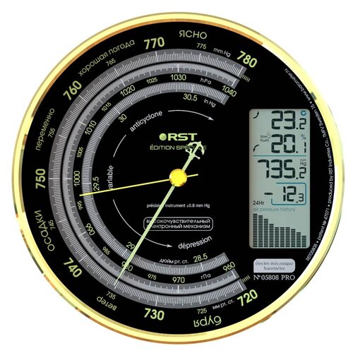 Часы настенные с барометром RST 05808