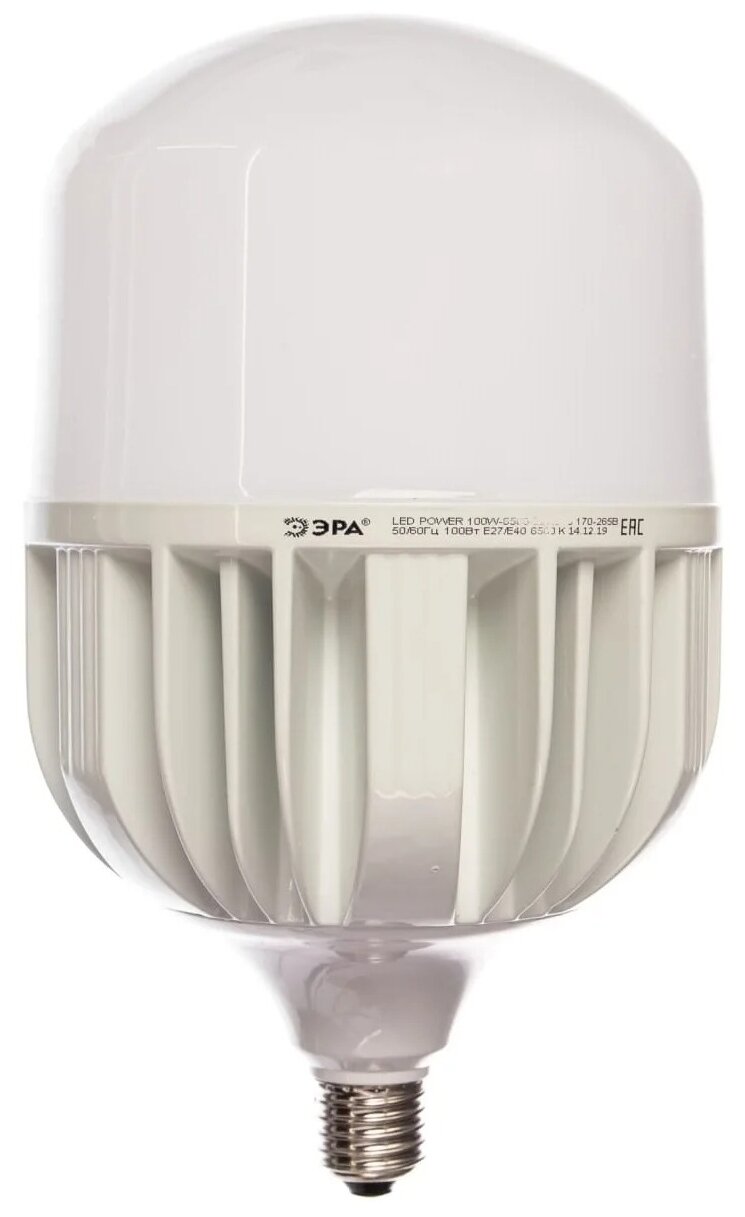 Лампа светодиодная ЭРА Б0032090, E27, T160, 100 Вт, 6500 К - фотография № 2