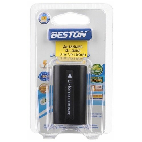 Аккумулятор BESTON для видеокамер SAMSUNG BST-SB-LSM160 (SB-LSM80, SB-LSM320), 7,4 В, 1500 мАч аккумуляторная батарея аккумулятор для видеокамеры samsung sb l160 sb l320