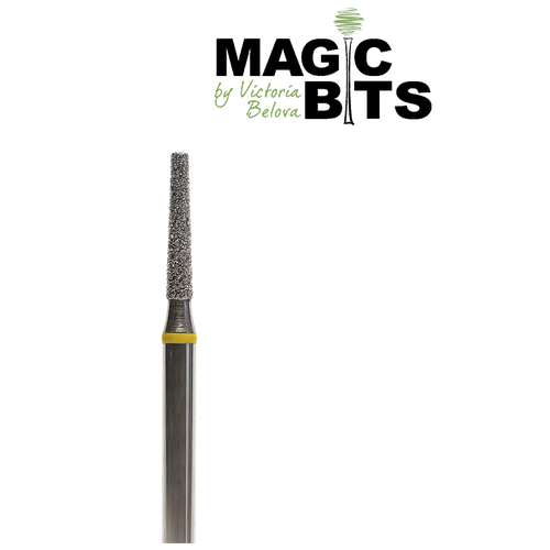 Magic Bits Алмазный узкий конус с натуральным напылением Абразивность: Экстра мягкая 1.8 мм* аксессуары для маникюра magic bits алмазный шар 2 7 мм мягкий