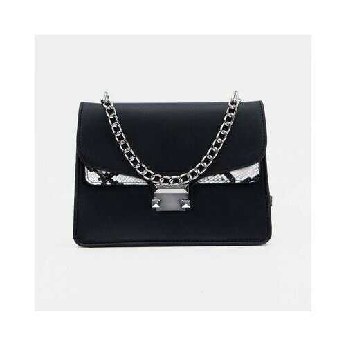 фото Textura мессенджер, отдел на клапане, цепочка, длинный ремень, цвет чёрный