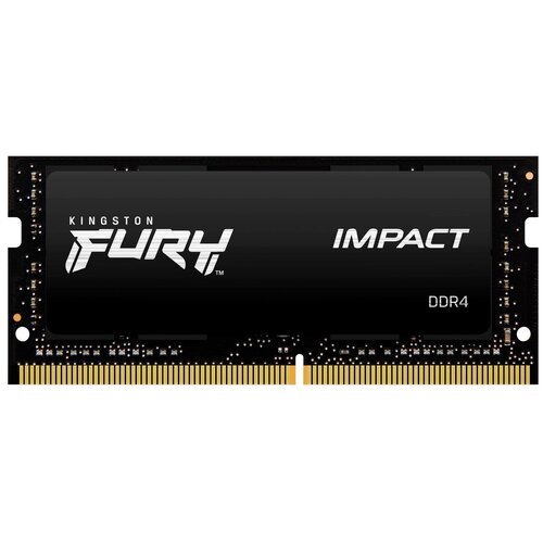 Оперативная память Kingston FURY Impact 16 ГБ DDR4 2666 МГц SODIMM CL15 KF426S15IB1/16 kingston модуль памяти ddr4 dimm 16gb ksm26es8 16mf pc4 21300 2666mhz ecc