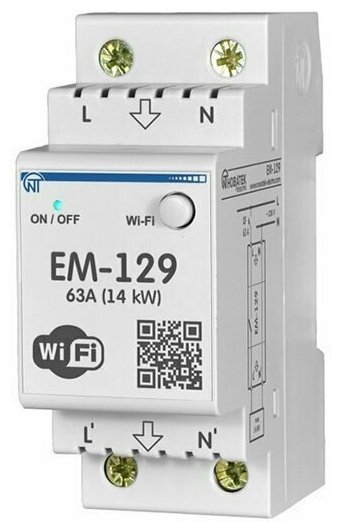 WI-FI счетчик электроэнергии С функцией защиты И управления ЕМ-129 - 14 кВт (63А)