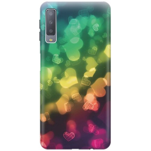фото Re:paчехол - накладка artcolor для samsung galaxy a7 (2018) с принтом "сердечки"