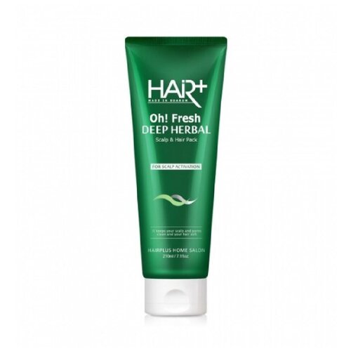 Освежающая маска для кожи головы с экстрактами трав Hair Plus Oh Fresh Deep Herbal Scalp Hair Pack 210ml