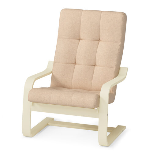 Кресло для отдыха Pragma Okhta с регулируемой спинкой, обивка: текстиль, бежевый/бежевый