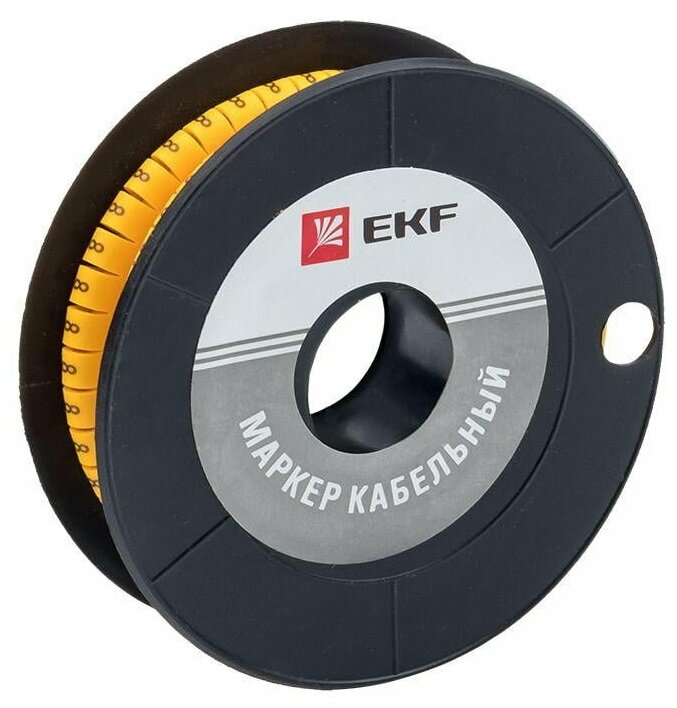 Маркер каб. 2.5кв.мм "8" (ЕС-1) (уп.1000шт) EKF plc-KM-2.5-8 1УП.1000 шт