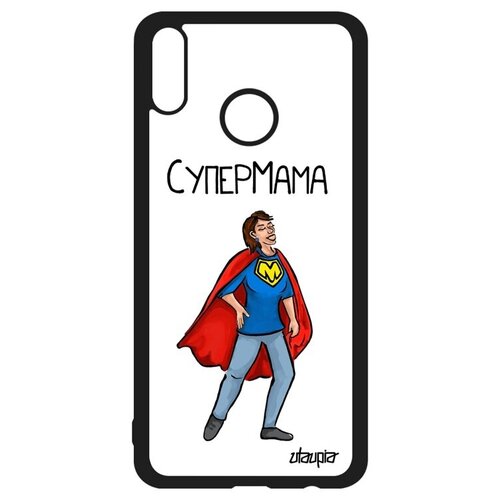 фото Противоударный чехол на мобильный // honor 8x // "супермама" герой смешной, utaupia, белый