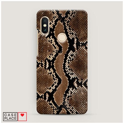 фото Чехол пластиковый xiaomi redmi note 5/note 5 pro кожа питона case place