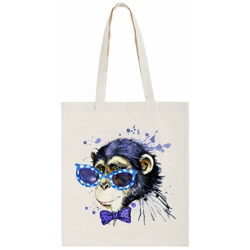 фото Сумка-шоппер coolpodarok "краски. обезьяна в очках"