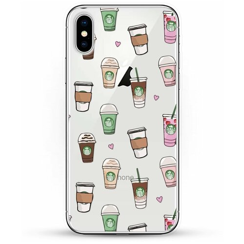 Силиконовый чехол Кофе на Apple iPhone X