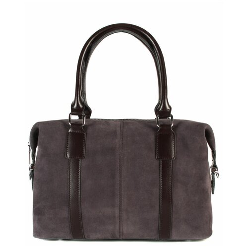 фото Сумка/сумка женская/сумка женская натуральная кожа/meyninger/св2050/темно-коричневый/модель шоппер/с двумя ручками