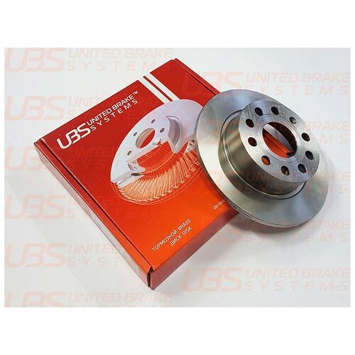 фото Ubs b2202003 тормозной диск для audi a3/skoda octavia/yeti/vw golf vi/jetta задний не вент 1шт.