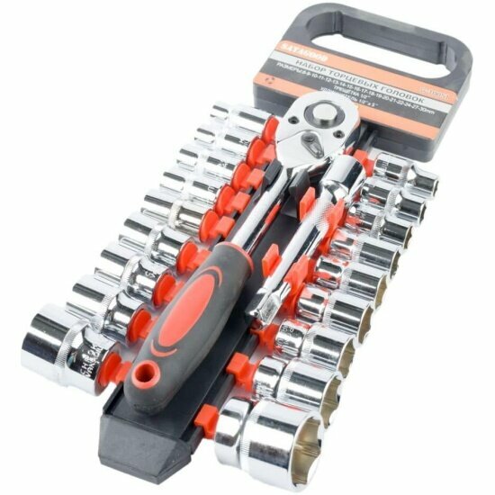 фото Набор торцевых головок GOODKING GOOKING T-1220, 20 предметов с трещоткой 1/2 дюйма и удлинителем