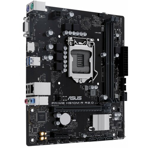 Материнская плата Asus PRIME H510M-R R2.0-SI Soc-1200 Intel H470 2xDDR4 mATX AC`97 8ch(7.1) GbLAN+VGA+HDMI White Box материнская плата asus prime h510m r r2 0 si