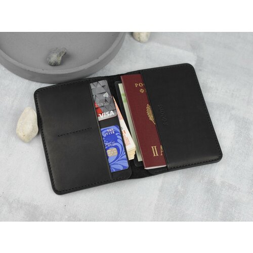 Обложка для паспорта , черный