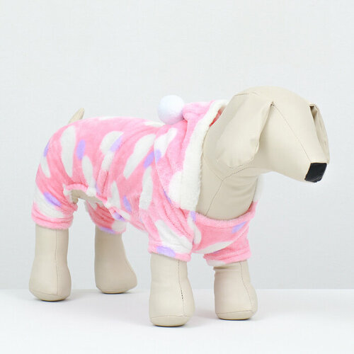 Комбинезон Любовь с капюшоном размер L ДС 35 см ОГ 45 см ОШ 35 см розовый 917₽