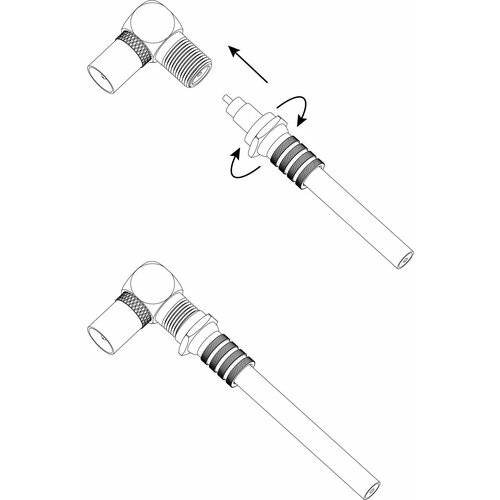 Переходник ЭРА Simple RS-A04-1 гнездо F-штекер TV угловой 1 шт Б0048298 (упаковка 10 шт)