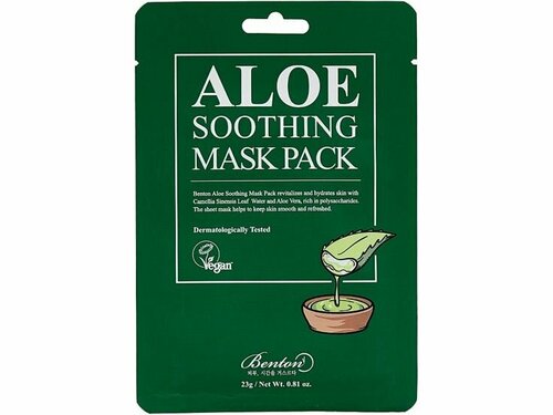 Успокаивающая маска для лица с алоэ Benton ALOE SOOTHING MASK PACK